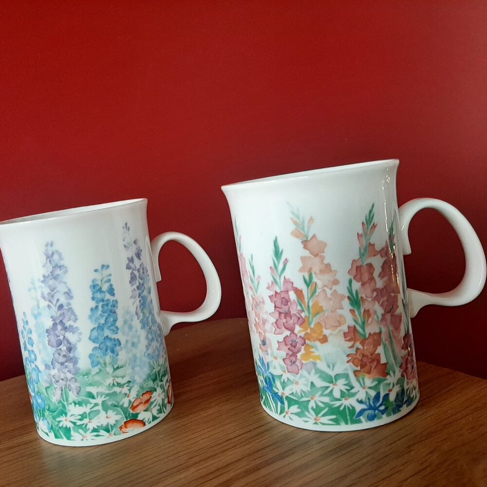 Pair of Vintage Dunoon Bone China Mugs